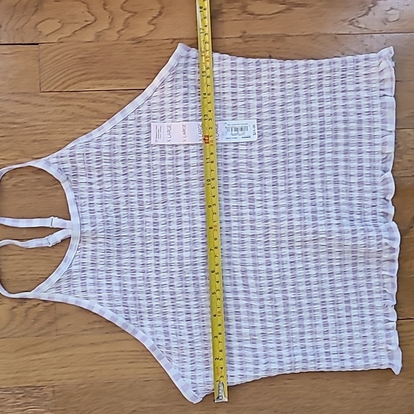 SO BRAND WOMENS JUNIOR PURPLE AND WHITE SMOCKING SUMMER TANK TOP SIZE XL - Picture 8 of 13